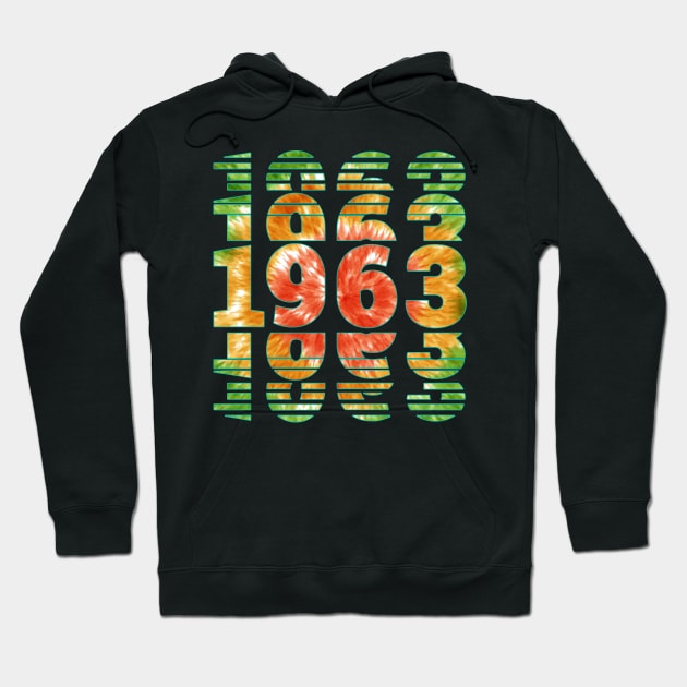 Tie Dye 1963 Birthday Hoodie by sevalyilmazardal